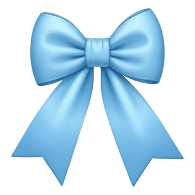 Baby blue bow sticker