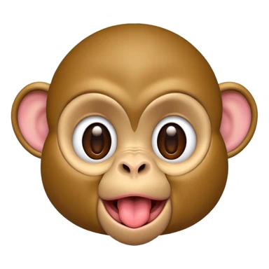 monkey sticking out tongue sticker