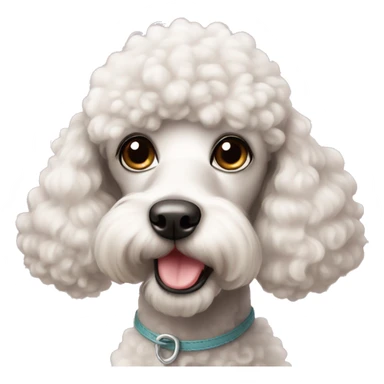 cute french poodle sticker