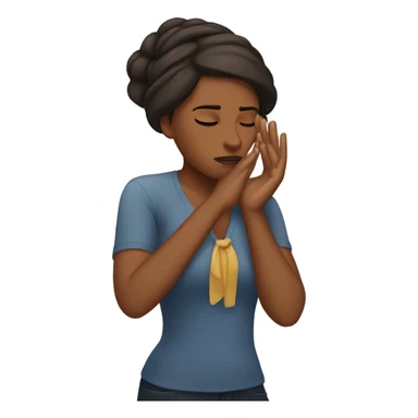 brown girl doing facepalm sticker