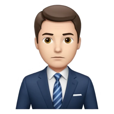 a male news anchor sits sideways, with a screen with a prompter in front of him sticker