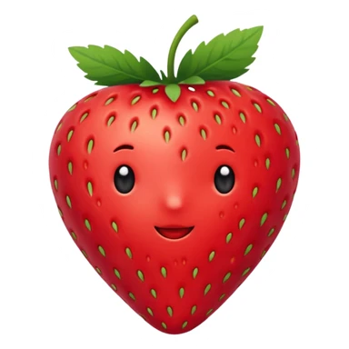 Une fraise avec des cœur  sticker