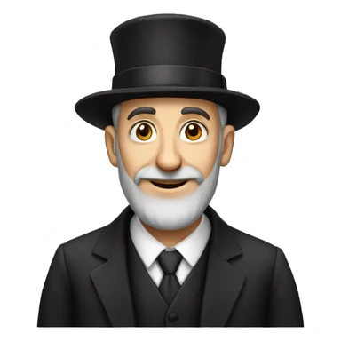 An emoji of a Jewish rabbi  sticker