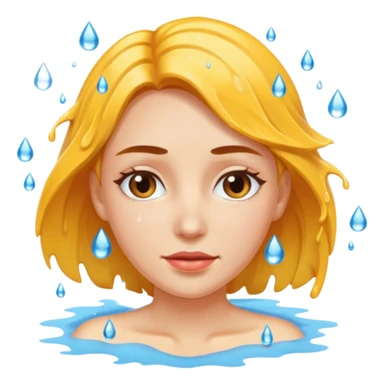 Woman splashed sticker