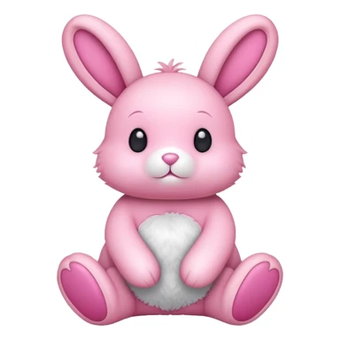 pink stuffed bunny sticker