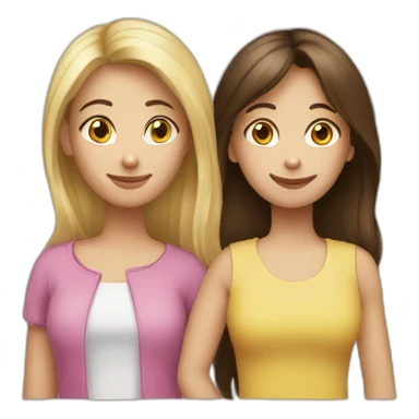 single mom brunette two kids girl blonde and boy brunette sticker