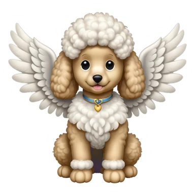 Perro french poodle con alas sticker