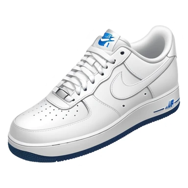 White Nike Air Force 1 sneaker with clean design and Nike swoosh sticker