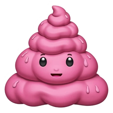 Pink poop sticker