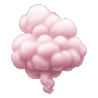Pastel pink puff of smoke sticker