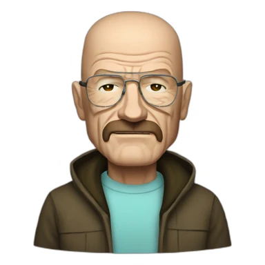 Walter White wearing a Batman suit sticker