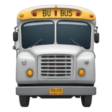 anthropomorphized bus that is in physical agony sticker