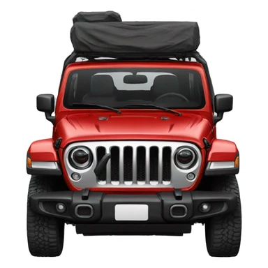 Red Jeep Gladiator doors off sticker