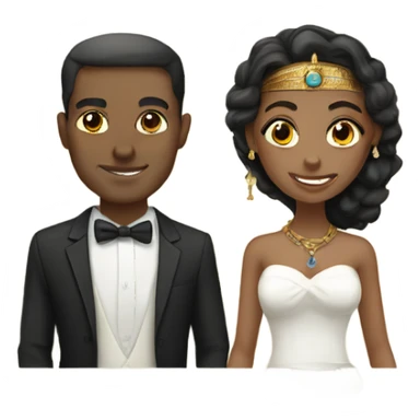modern Egyptian/white man and modern american woman married  sticker