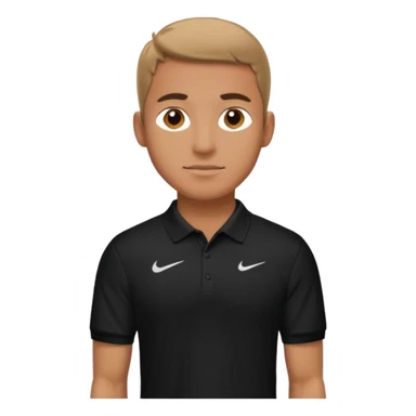 Hombre con cuellito nike sticker