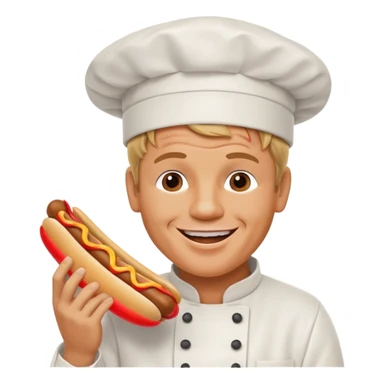 gordon ramsay eat hotdog, happy smile sticker