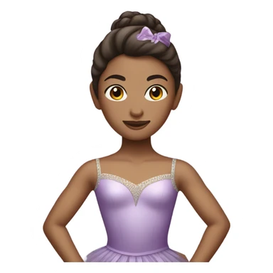 Brunette ballerina in purple tutu  sticker