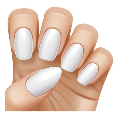 french tip nails with white nail polish  sticker