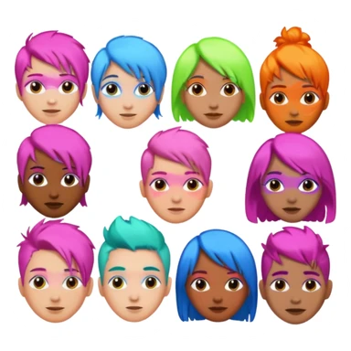 Neon Haired People sticker