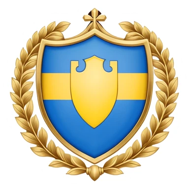 Ukrainian refugee protection symbol with German flag and shield sticker