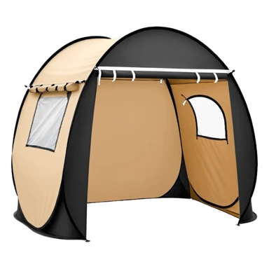 Tall Oval Narrow Pop up spray tan tent sticker