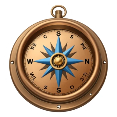 compass with 'mission' sticker