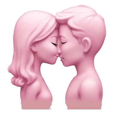 Kiss in pastel pink sticker
