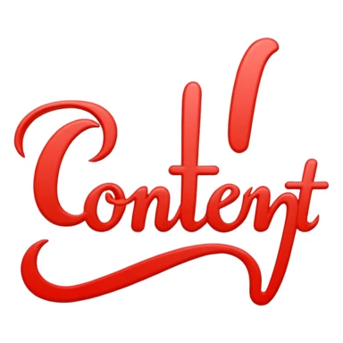 the word “CONTENT” in red handwriting sticker
