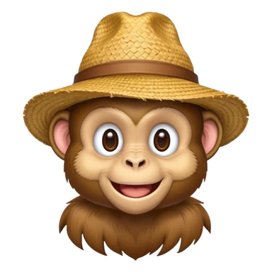Monkey with strawhat sticker