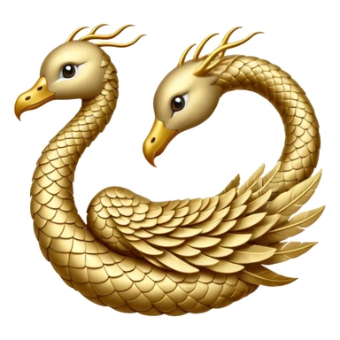 serpent and dove white and gold sticker