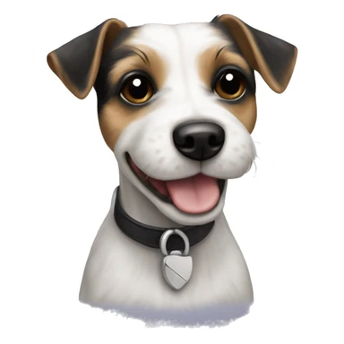 black maltese cross jack russell dog sticker