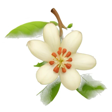 Apple Emoji ashwagandha with flower  sticker