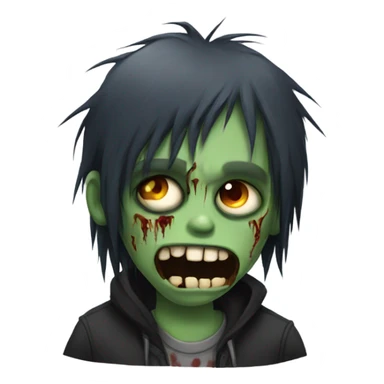emo boy zombie  sticker