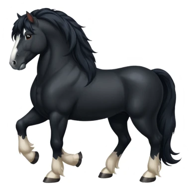 Black Clydesdale  sticker