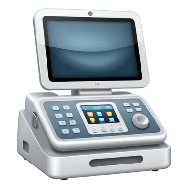 ultrasound machine with white front  sticker
