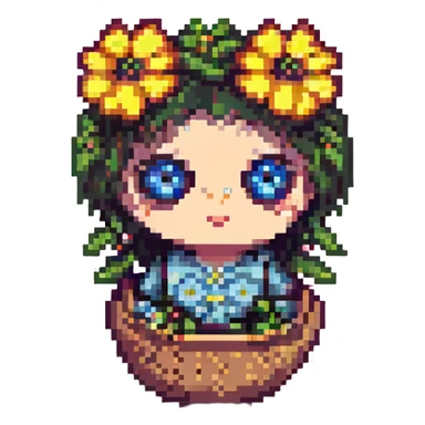 цветы с глазками, стиль 7 sticker