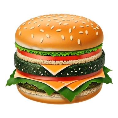 Burger sushi sticker