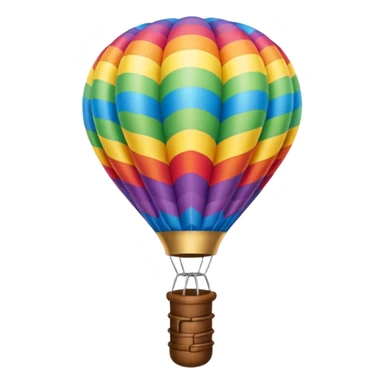 hot air balloon Rainbow colors spiral corkscrew pattern sticker
