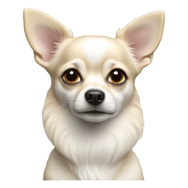 white realistic chihua sticker