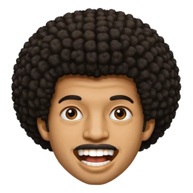 Black seventeen man  with a afro haircut and grillz in his teeths sticker
