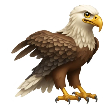 Eagle with a Hindu swastika sticker