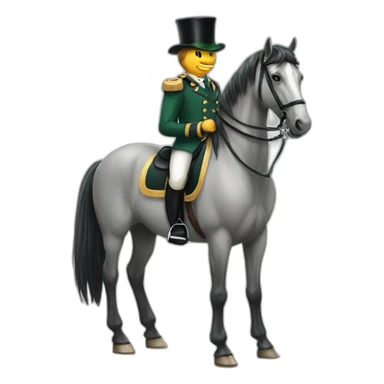 a tall stretched vertivally horse wearing a government suit for ireland sticker