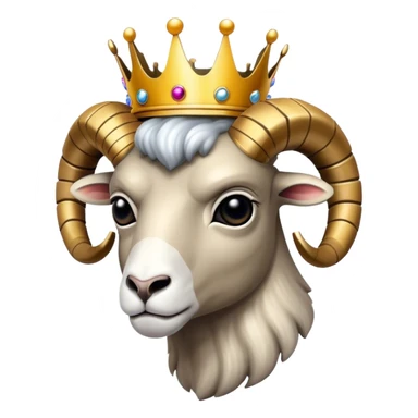 A Ram head in the terminator style (add a crown) sticker