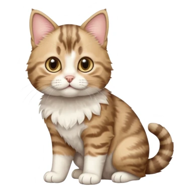 full body of baby American Bobtail cat  sticker