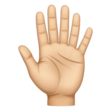 a human right hand emoji giving the "Scram" (Get out of here!) sign with palm facing the viewer, fingers clenched touching the palm, and the thumb extended out to the right side. This emoji can also be used to signify thumbing a ride (hitchhiking). sticker