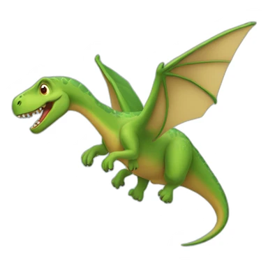 Flying dinosaur sticker