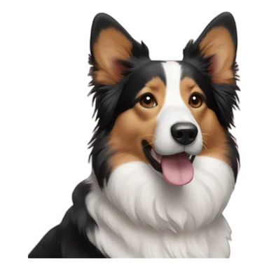 a mxix of a bordercollie and a corgi as a dog sticker