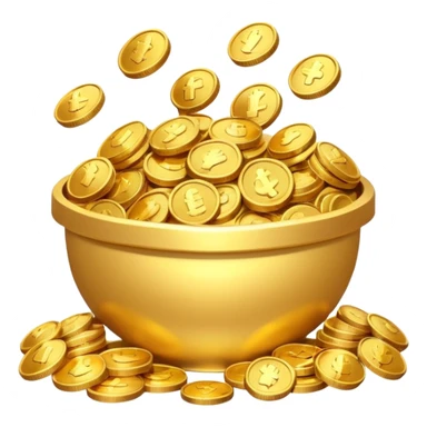3D icon symbolizing generosity and spending freely, food app context, single object, modern and clean style, soft lighting, isolated, no background
 sticker