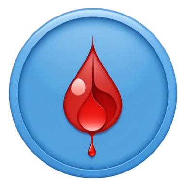 Modern and clean diabetes awareness symbol with blue circle and blood drop in the middle. sticker