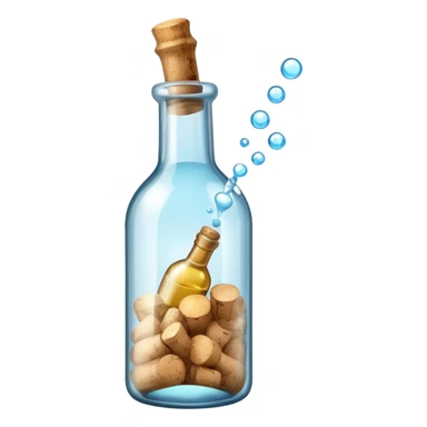 Bottle with Popping Cork sticker